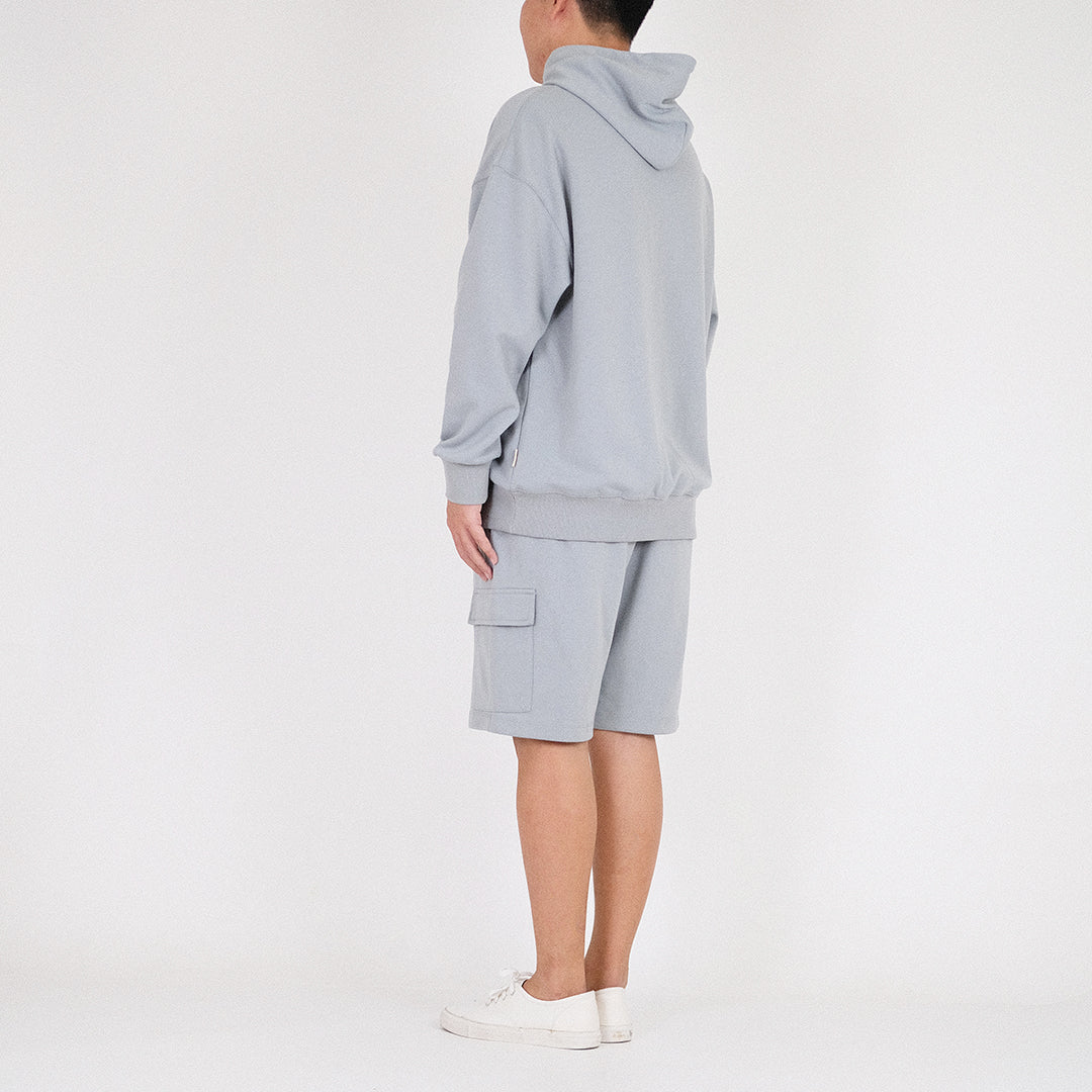 Men Cargo Sweat-Shorts - Dusty Green - SM2212155C