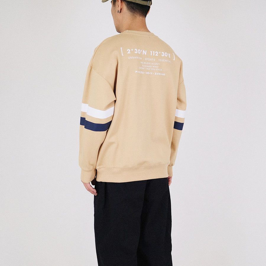Men Printed Sweatshirt - Beige - SM2212162B