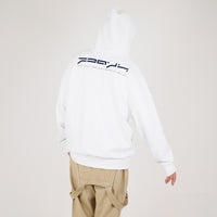 Men Printed Oversized Hoodie - Off White - SM2212163A