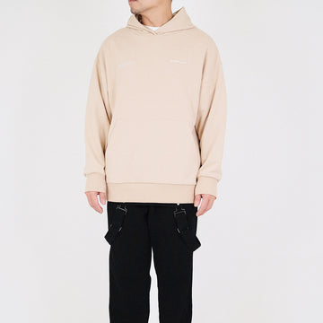 Men Printed Oversized Hoodie - Beige - SM2212163B