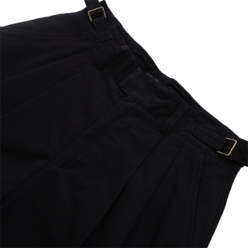 Men Wide Leg Shorts - Navy - SM2212167A