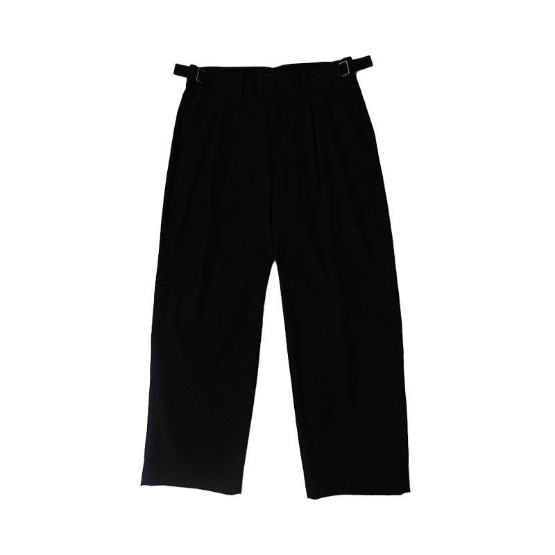 Men Wide Leg Long Pants  - Black - SM2212168B