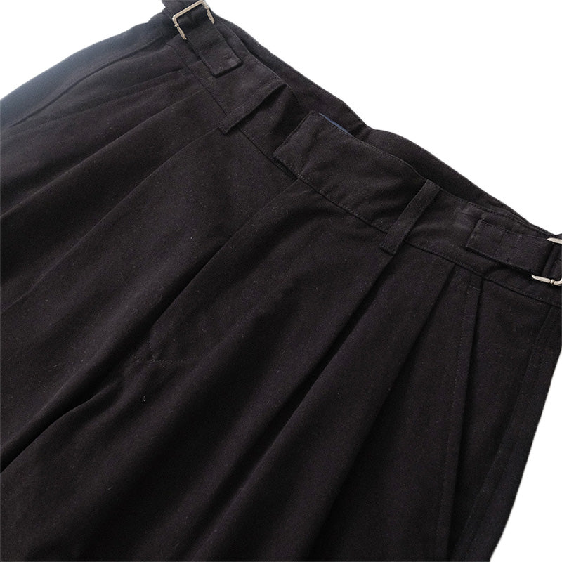 Men Wide Leg Long Pants  - Black - SM2212168B