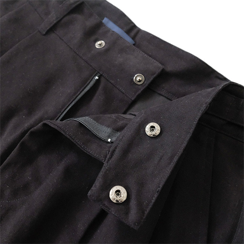Men Wide Leg Long Pants  - Black - SM2212168B