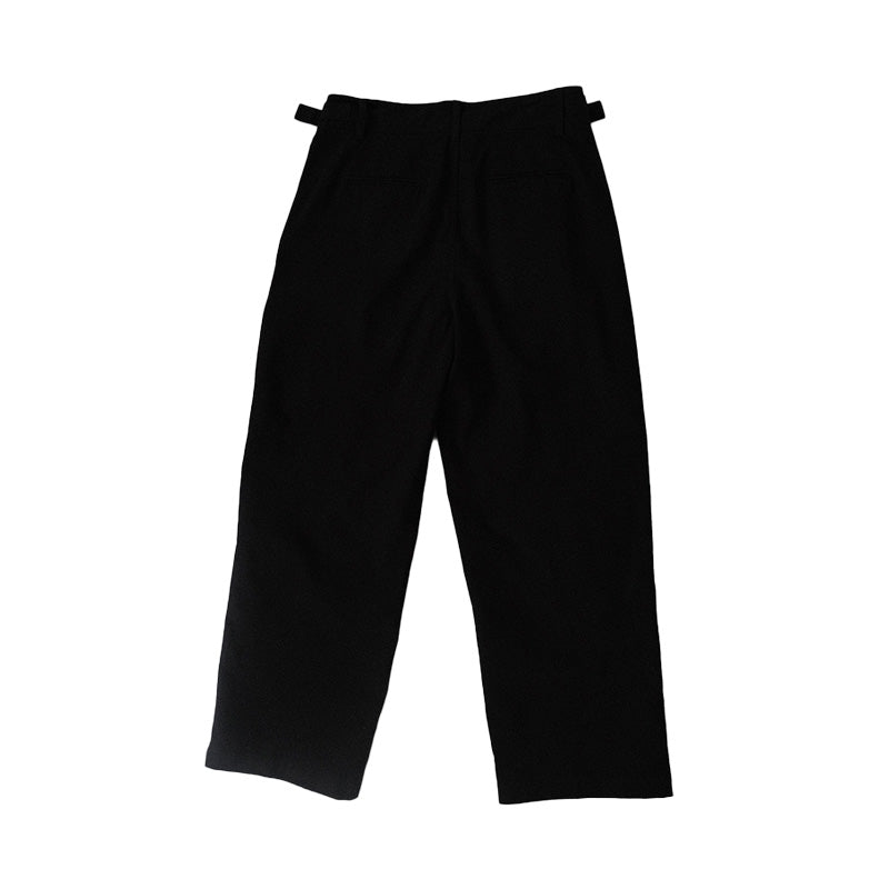 Men Wide Leg Long Pants  - Black - SM2212168B