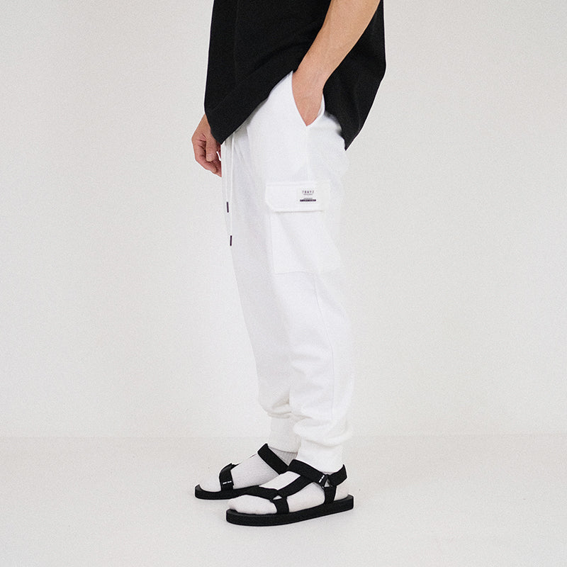 Men Cargo Sweatpants - Off White - SM2301015A