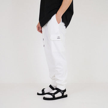 Men Cargo Sweatpants - Off White - SM2301015A