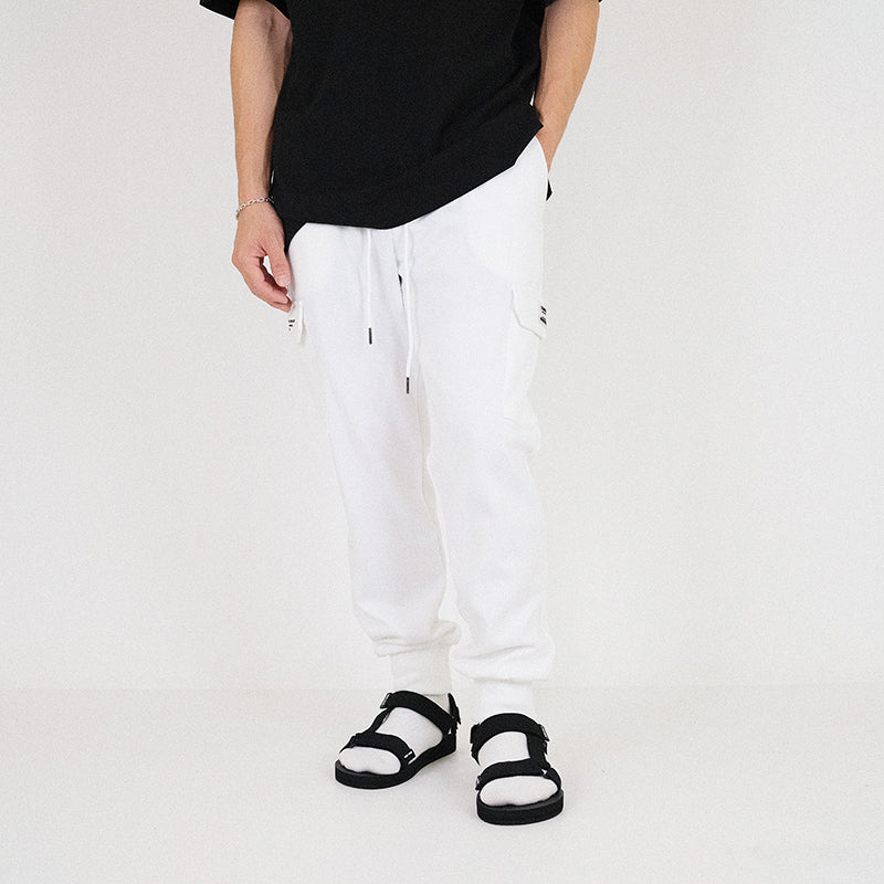 Men Cargo Sweatpants - Off White - SM2301015A