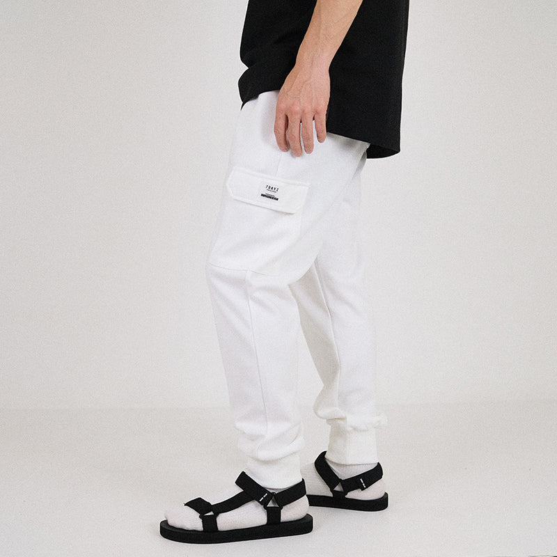 Men Cargo Sweatpants - Off White - SM2301015A