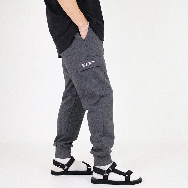 Men Cargo Sweatpants - Dark Grey - SM2301015B