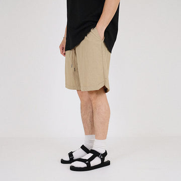 Men Nylon Shorts - Beige - SM2301051A