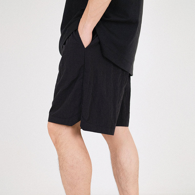 Men Nylon Shorts - Black - SM2301051D