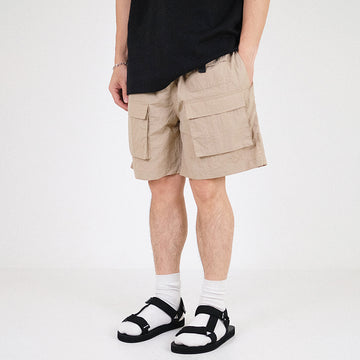 Men Nylon Shorts - Beige - SM2301063A