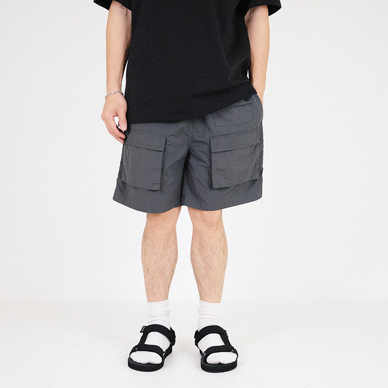 Men Nylon Shorts - Dark Green - SM2301063B