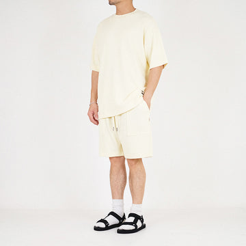 Men Oversized Top - Light Yellow - SM2302019B