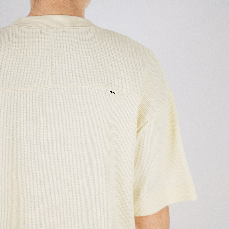 Men Oversized Top - Light Yellow - SM2302019B