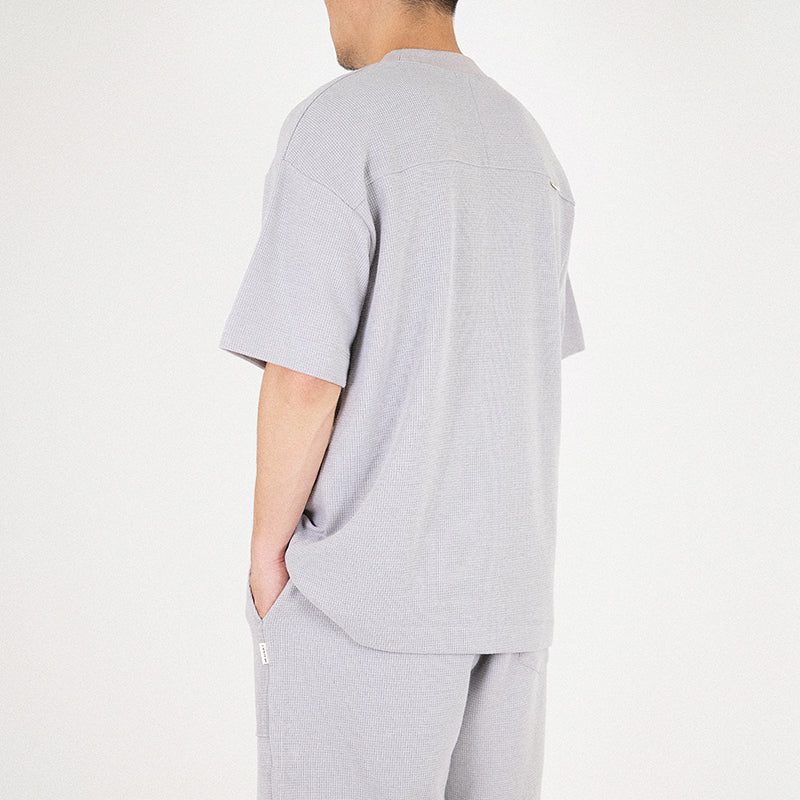 Men Oversized Top - Light Grey - SM2302019C