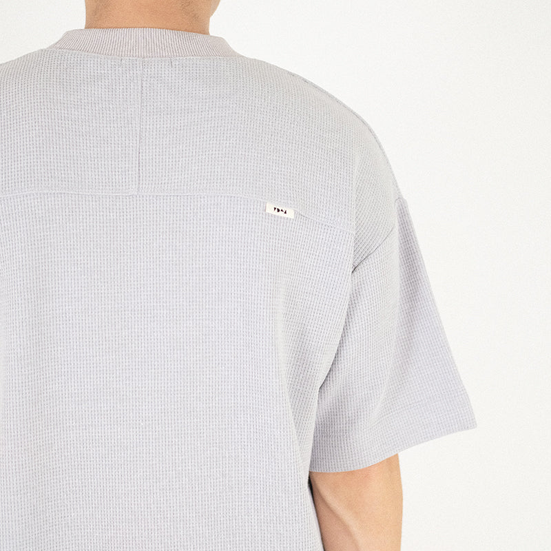 Men Oversized Top - Light Grey - SM2302019C