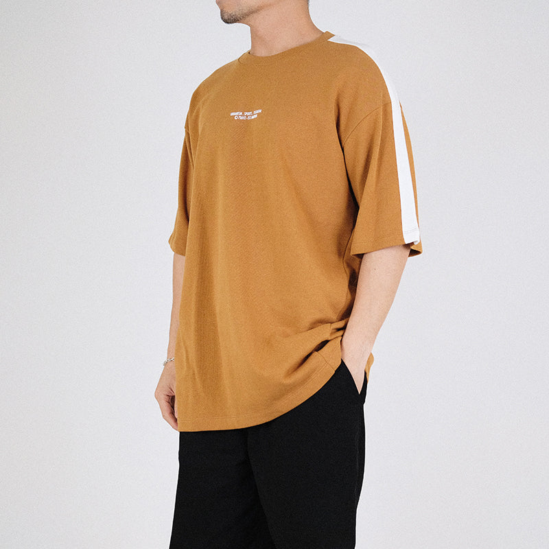 Men Printed Oversized Sweatshirt - Camel - SM2302021D