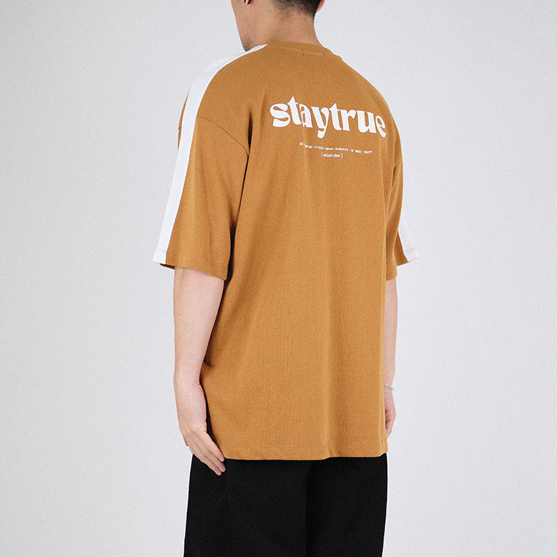 Men Printed Oversized Sweatshirt - Camel - SM2302021D