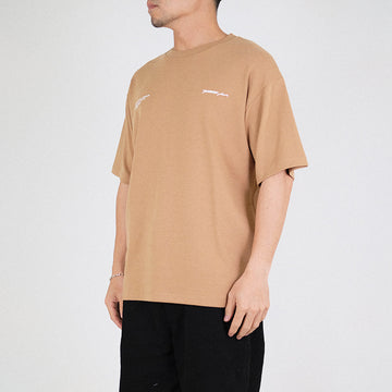 Men Printed Oversized Tee
 - Camel - SM2303029C
