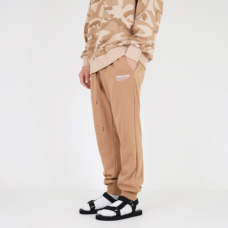 Men Printed Sweatpants - Latte - SM2303034B