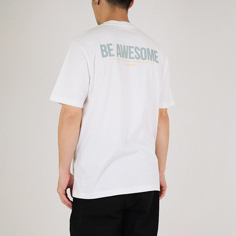 Men Graphic Tee - Off White - SM2303053A