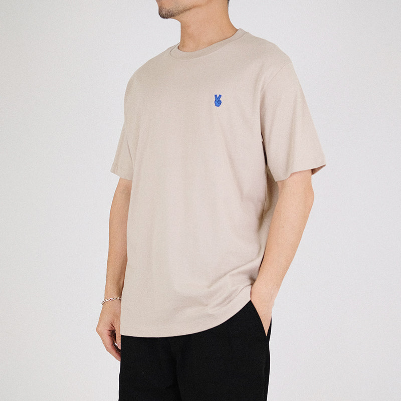 Men Graphic Tee - Beige - SM2303053C