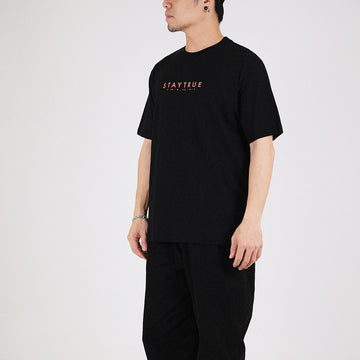 Men Graphic Tee - Black - SM2303071D