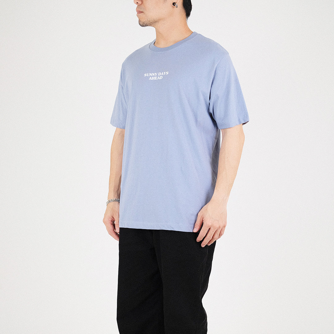 Men Graphic Tee - Dusty Blue - SM2304073B