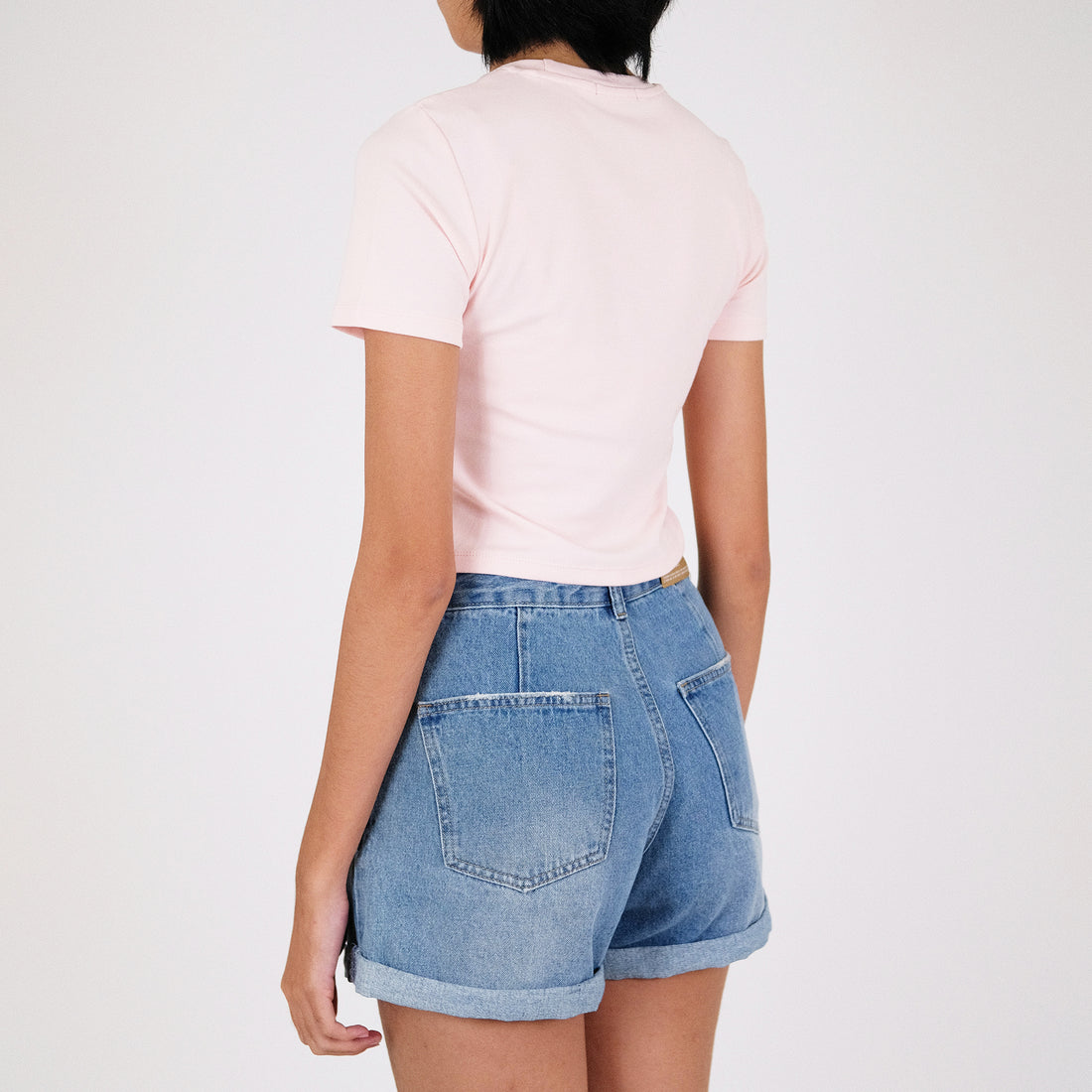Women Front Knot Top - Soft Pink - SW2210531B