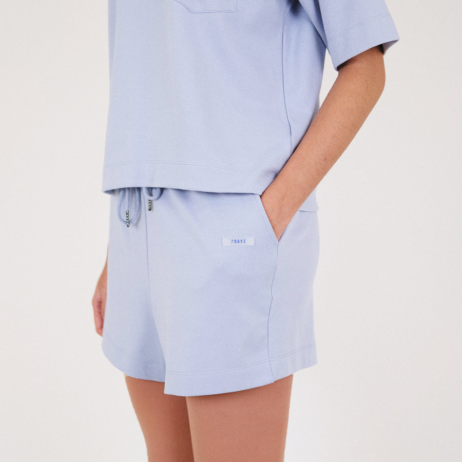 Women Elastic Waist Sweat-Shorts - SW2210533