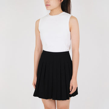 Women Pleated Skirt - Black - SW2210537B