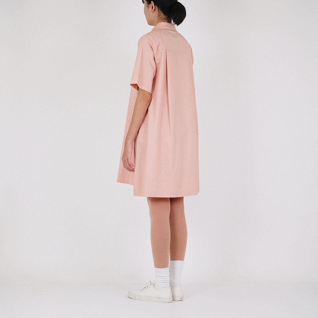 Women Shirt Dress - Dusty Pink - SW2210538A