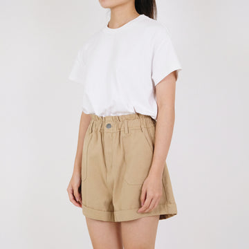 Women Paperbag Shorts - Khaki - SW2210542B