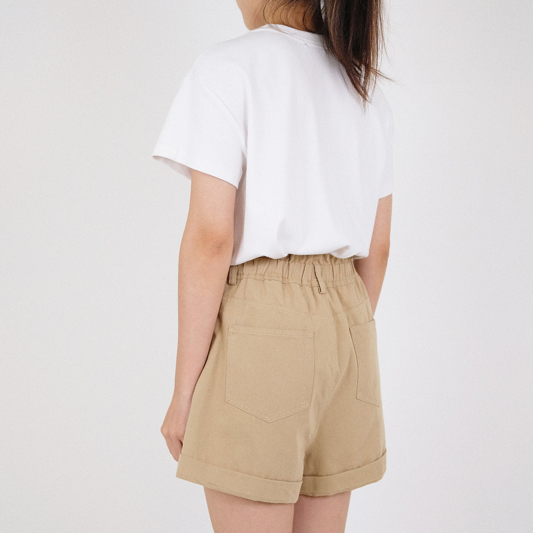 Women Paperbag Shorts - Khaki - SW2210542B