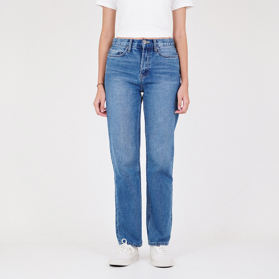 Women High Waisted Jeans - Blue - SW2210544A