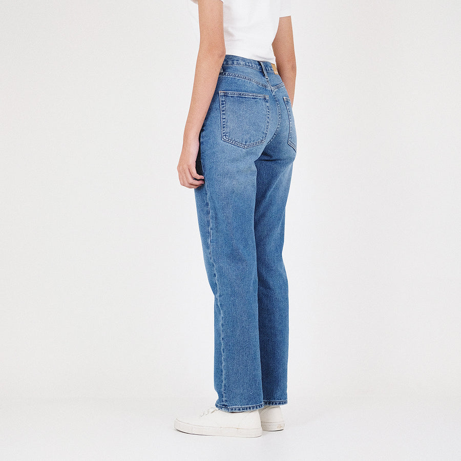 Women High Waisted Jeans - Blue - SW2210544A