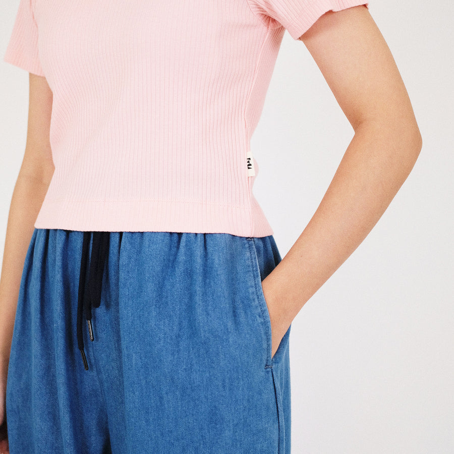 Women Cropped Rib Top - SW2210588