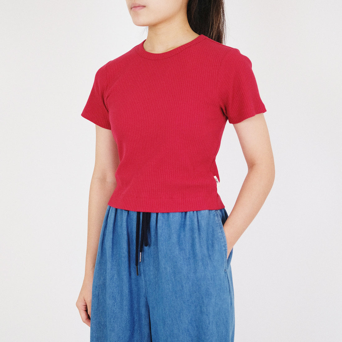 Women Cropped Rib Top - SW2210588