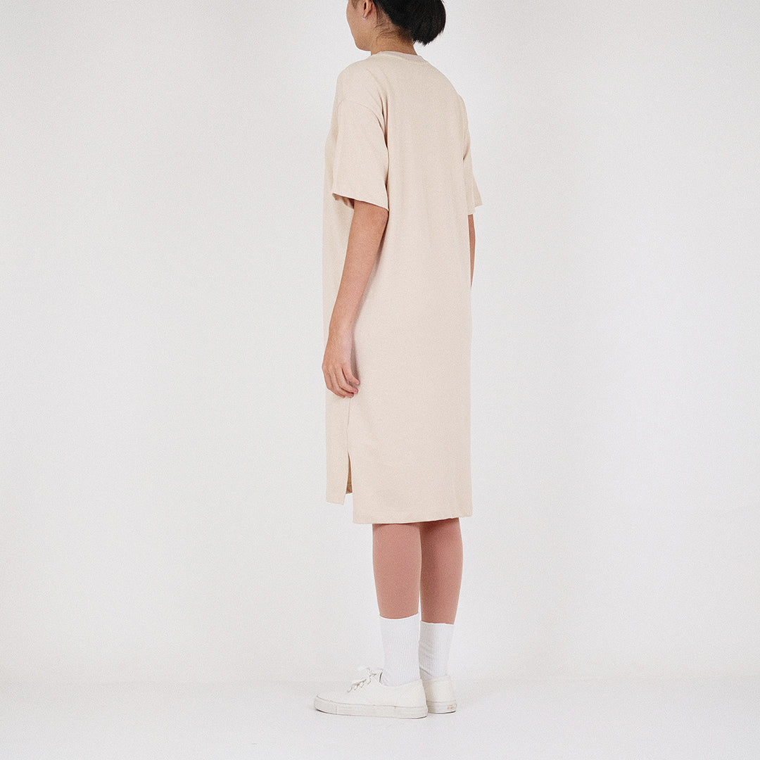 Women Oversized T-shirt Dress
 - Sand - SW2211555A