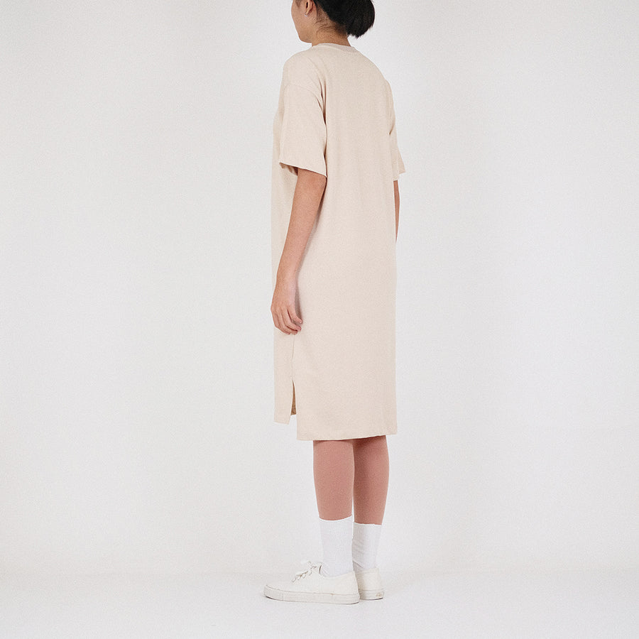 Women Oversized T-shirt Dress
 - Sand - SW2211555A