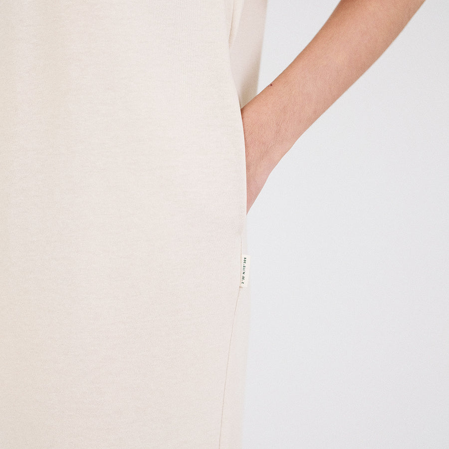 Women Oversized T-shirt Dress
 - Sand - SW2211555A