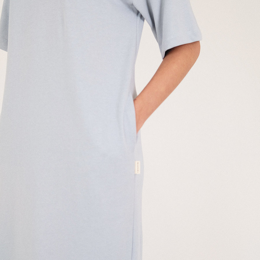 Women Oversized T-shirt Dress
 - Sage - SW2211555B