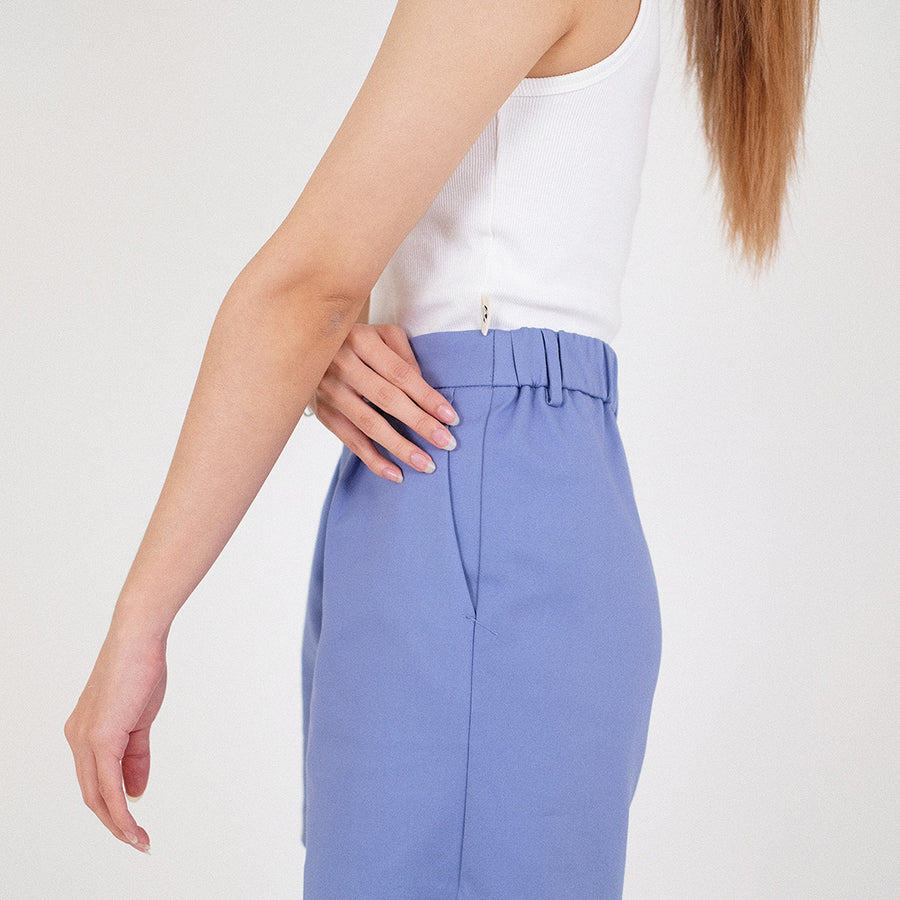 Women Elastic Waist Stretch Shorts - SW2211566