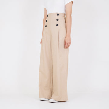Women Button Detailed Pants - Khaki - SW2211569A