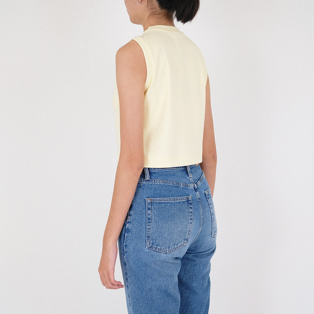 Women Tank Top - Light Yellow - SW2212571A