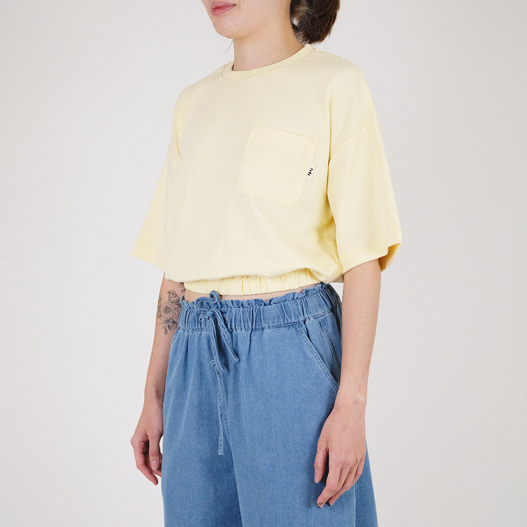 Women Cropped Top - Light Yellow - SW2212572A