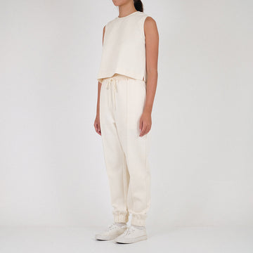 Women Pique Sweatpants - Sand - SW2212585A