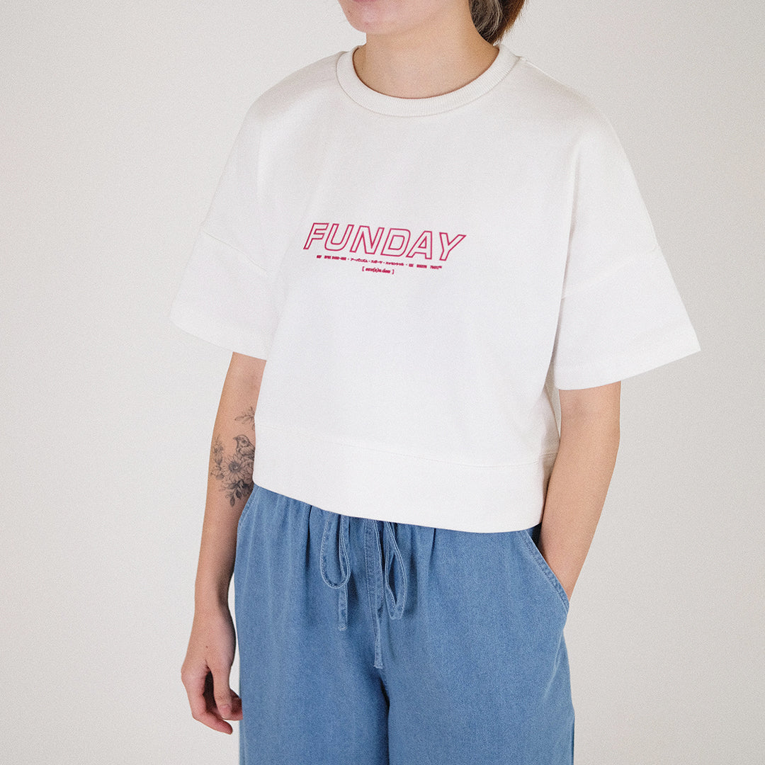 Women Cropped Top - Off White - SW2301004A